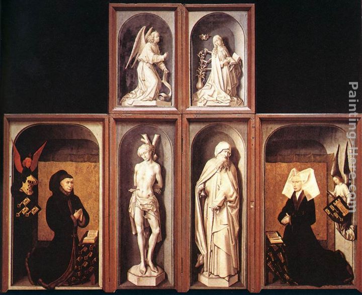 The Last Judgement Polyptych - reverse side painting - Rogier van der Weyden The Last Judgement Polyptych - reverse side art painting